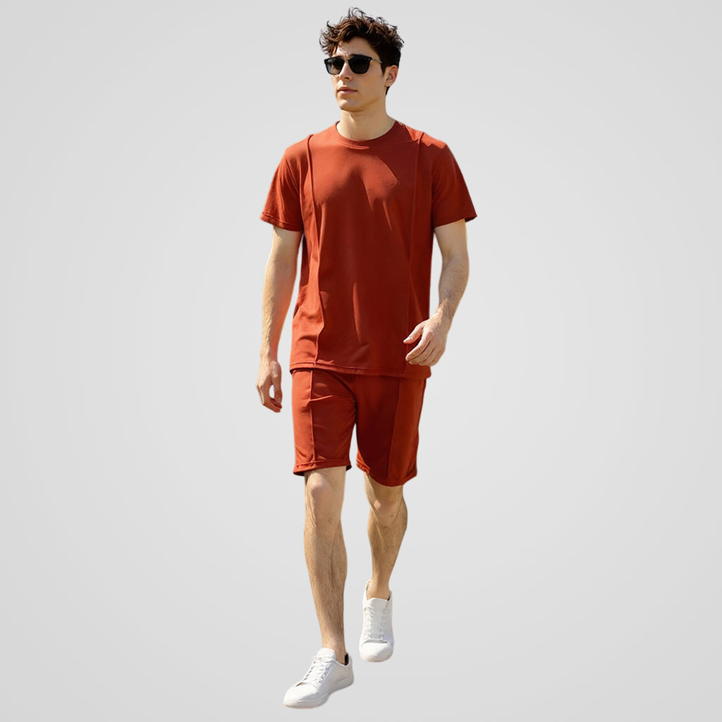 Basic Self Piping Co-Ord Set - Rust - Image 2