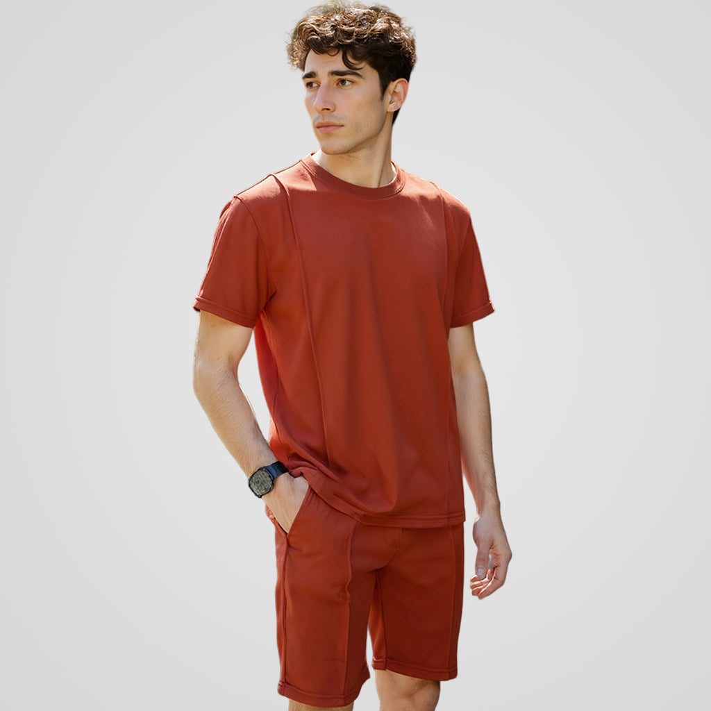 Basic Self Piping Co-Ord Set - Rust - Image 4