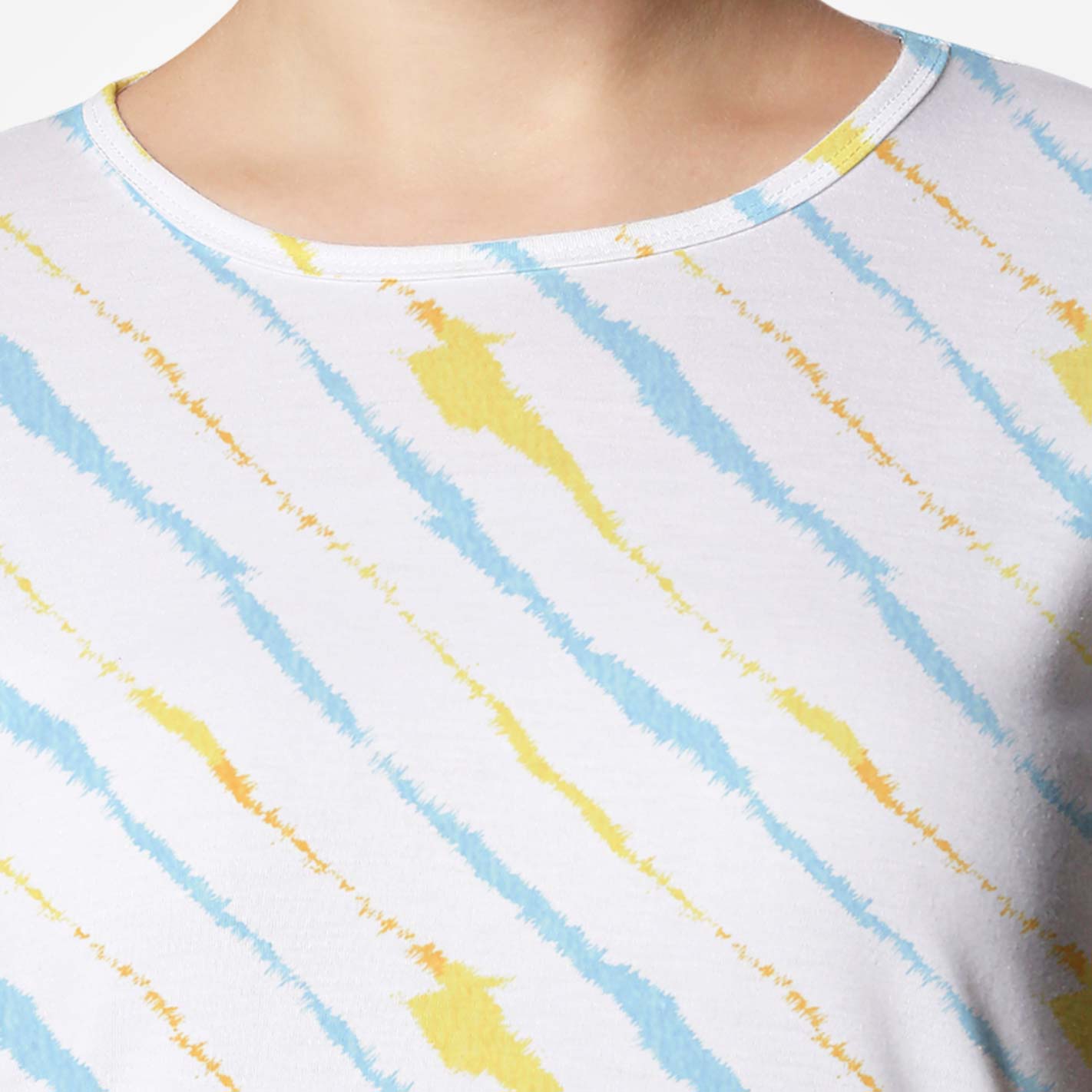 Batik Pattern Stripe T-Shirt Dress - Image 3