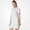Batik Pattern Stripe T-Shirt Dress