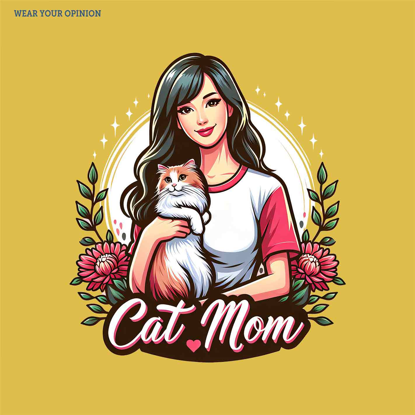Cat Mom Women T-Shirt - Image 2