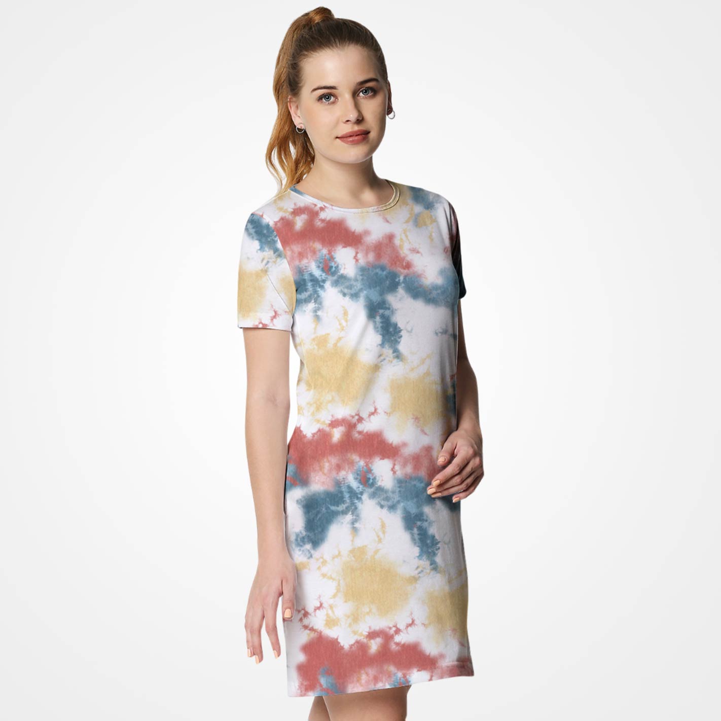 Colourful Cloud T-Shirt Dress