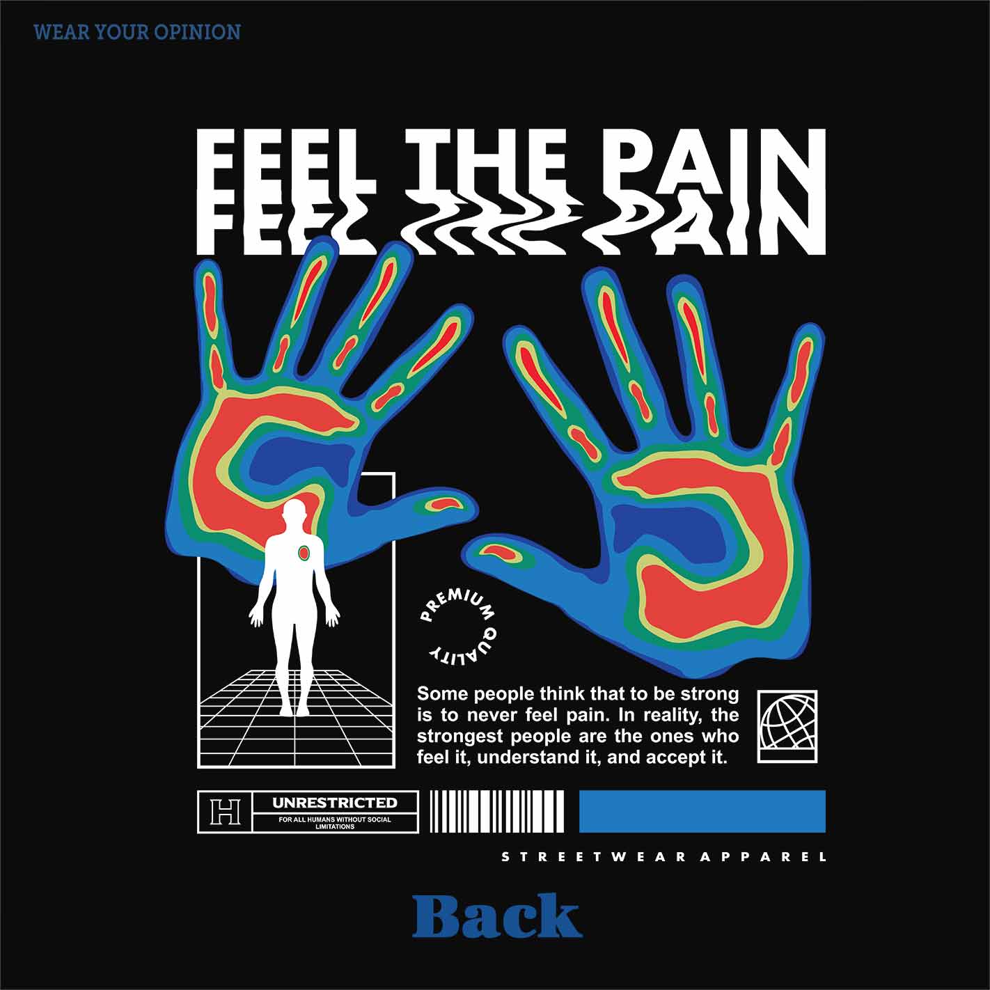 Feel the Pain Oversized T-Shirt - Image 5