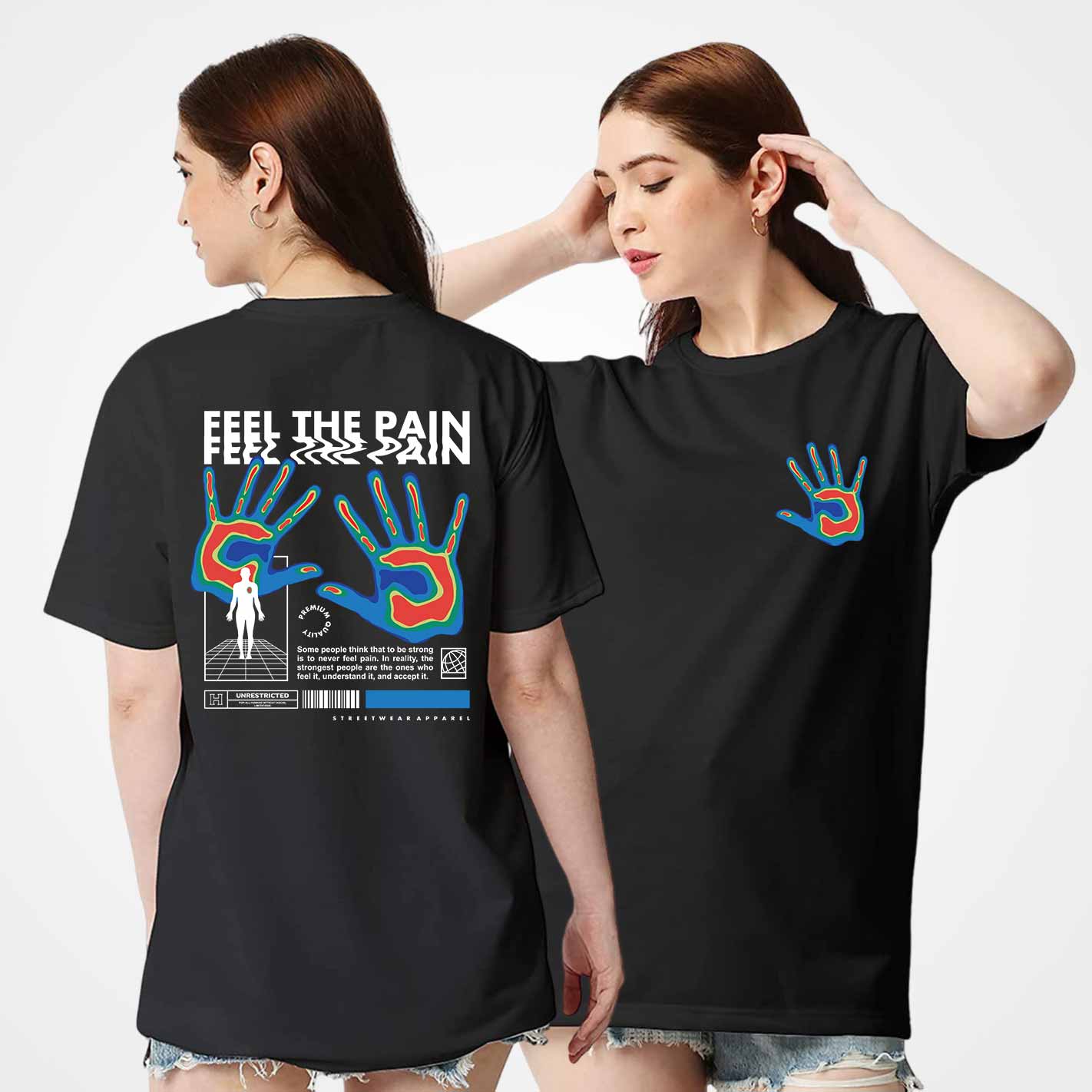 Feel the Pain Oversized T-Shirt - Image 3