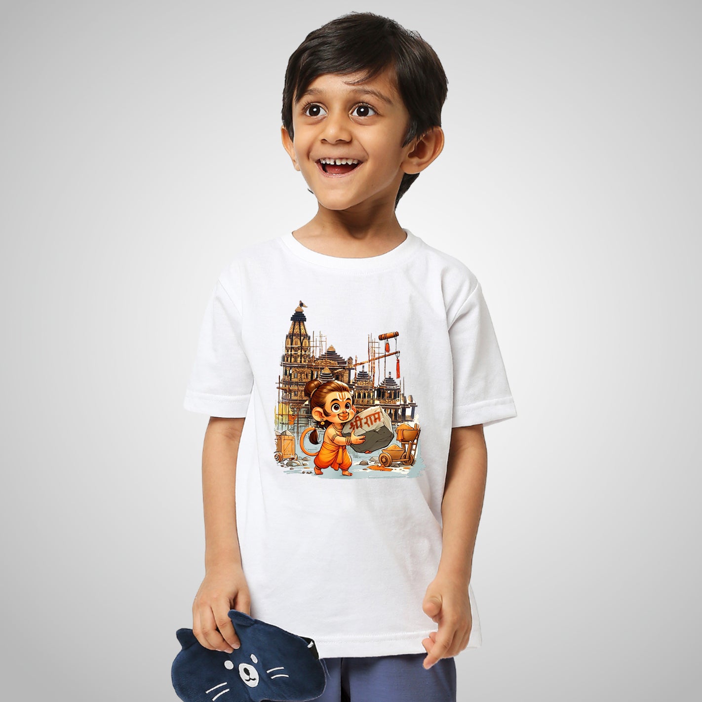 Jay Shri Ram Mandir Kids T-Shirt - Image 4