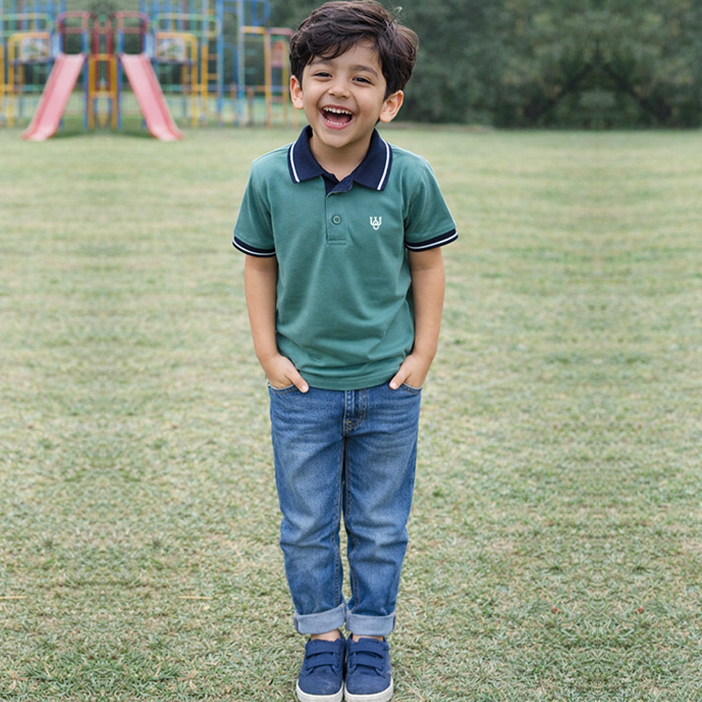 Kids Tipped Polo - Mint