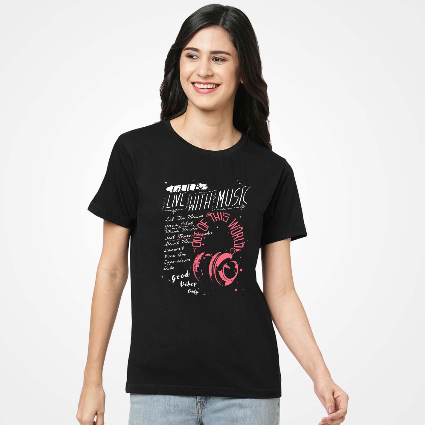 Live With Music T-Shirt - Image 3