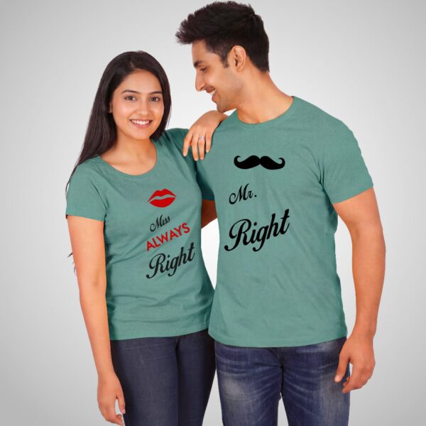 Mr. Right and Mrs. Always Right Couple T-Shirt