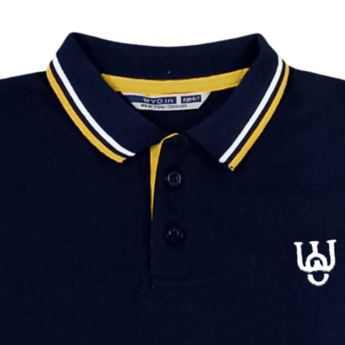 Kids Solid Polo - Navy - Image 3