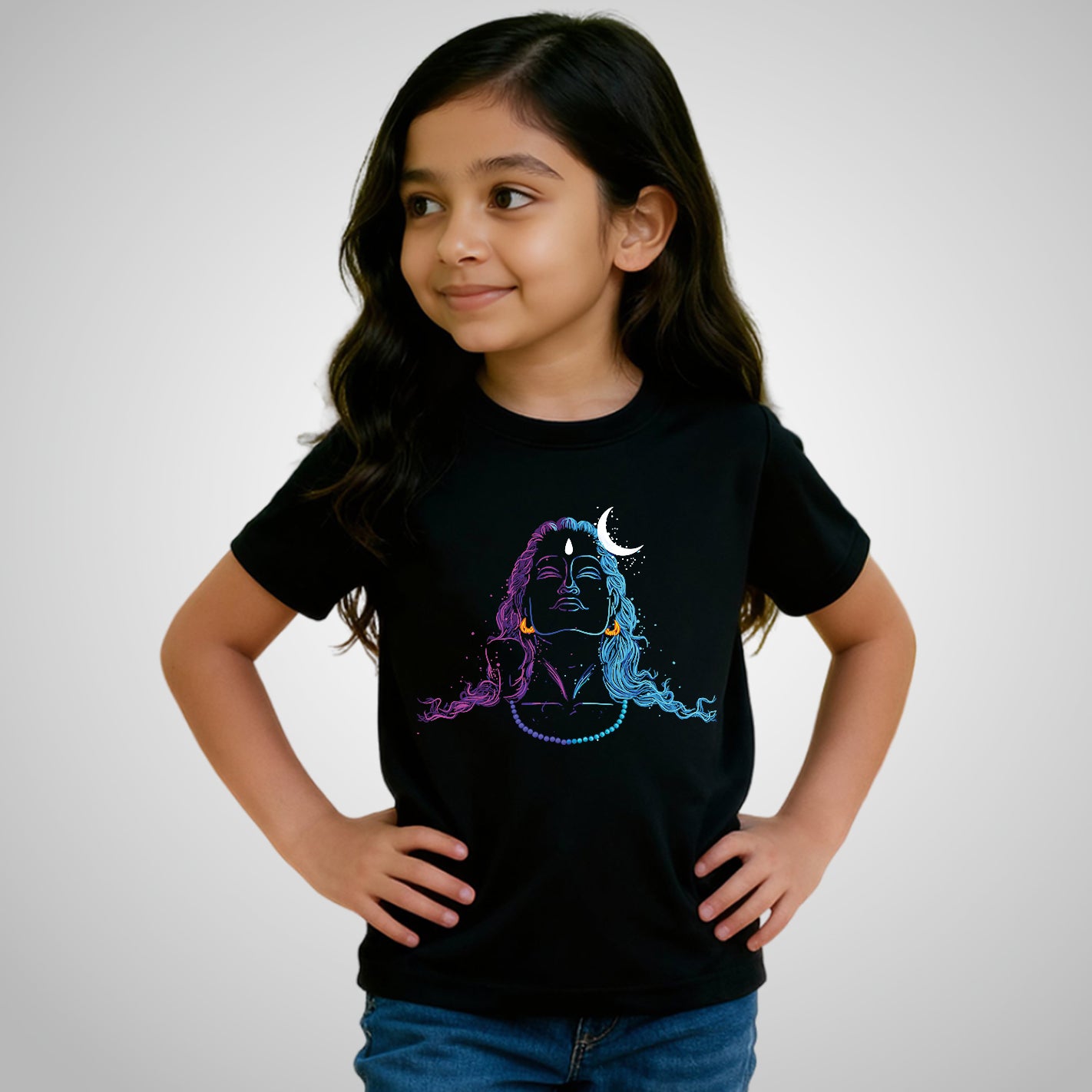 Neon Adi Shiv Kids T-Shirt - Image 3