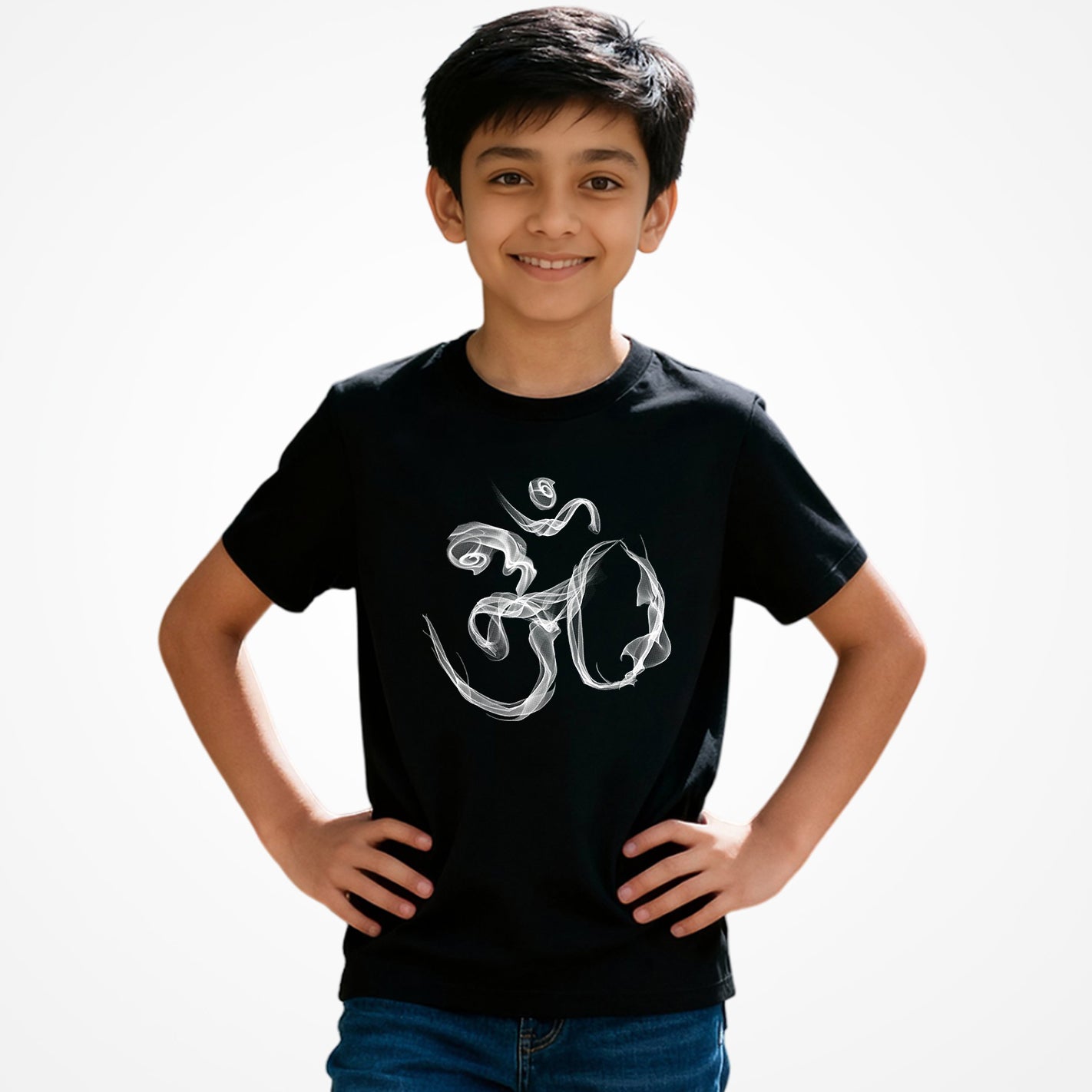 Om Smoke Sr Kids T-Shirt - Image 4
