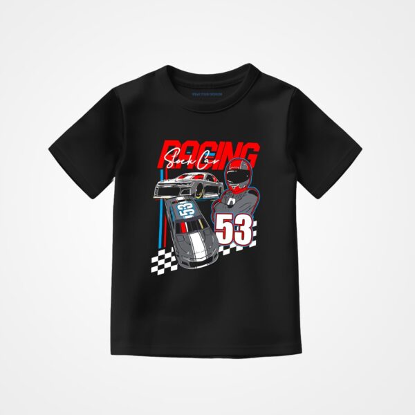 Racing Stock Car Kids T-Shirt