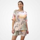 Serene Nature Print Women Co-Ord Set
