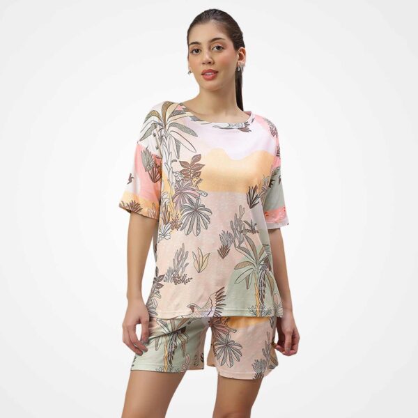Serene Nature Print Women Co-Ord Set