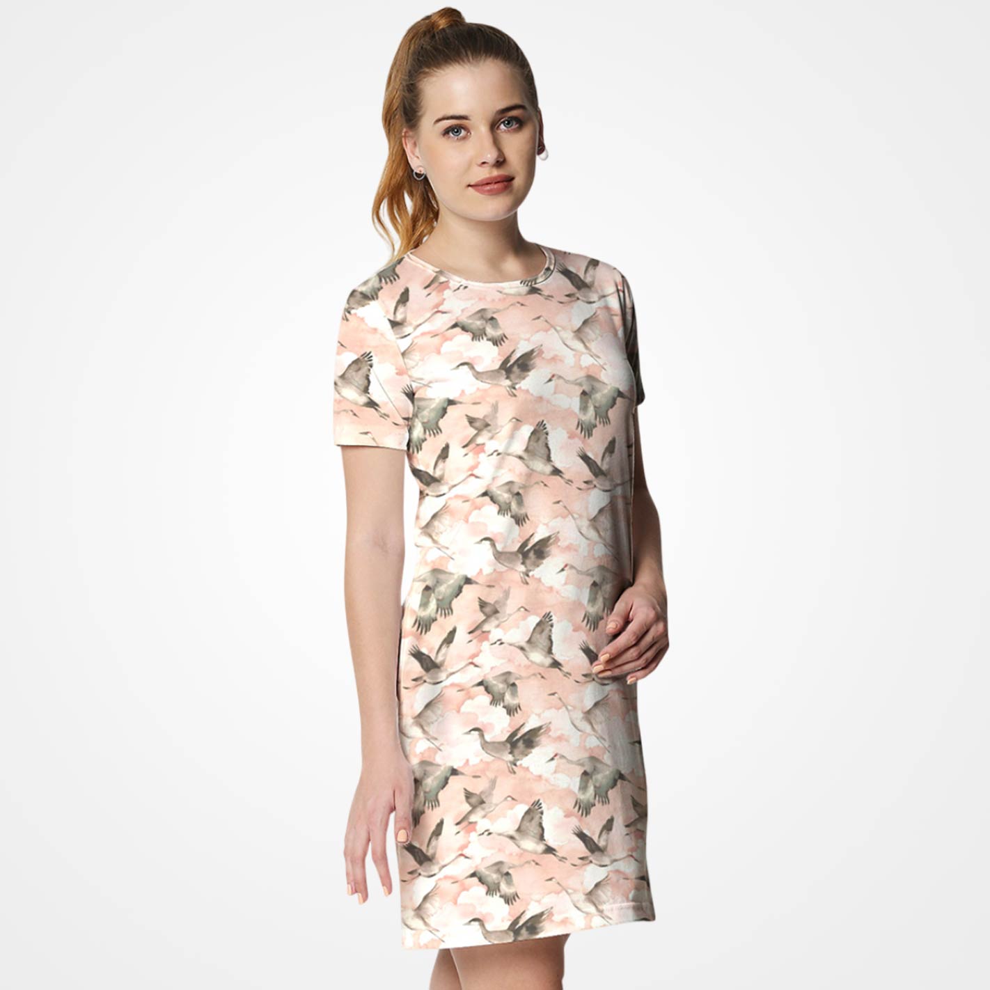 Soimoi Bird T-Shirt Dress