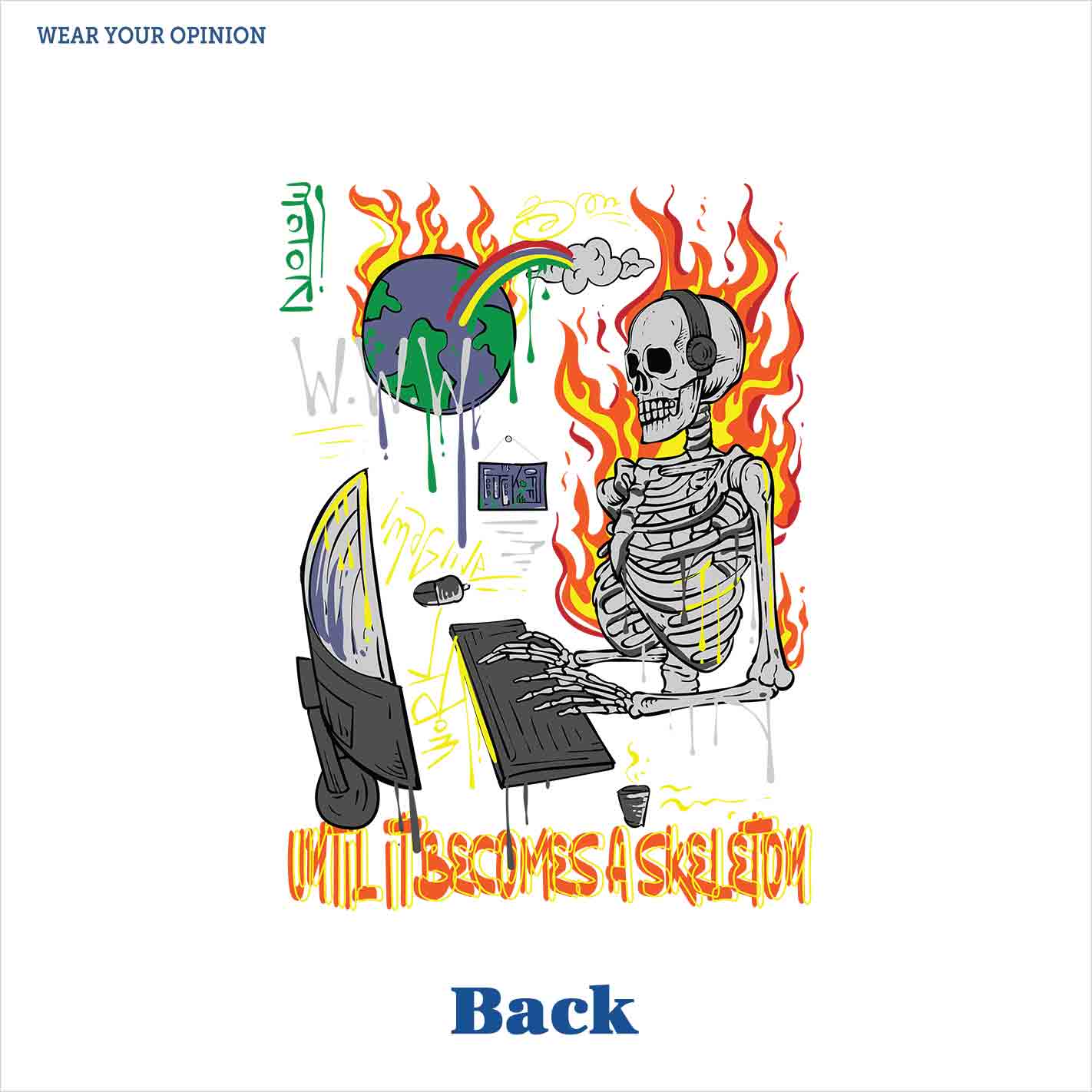 Until it Becomes Skeleton Oversized T-Shirt - Image 4