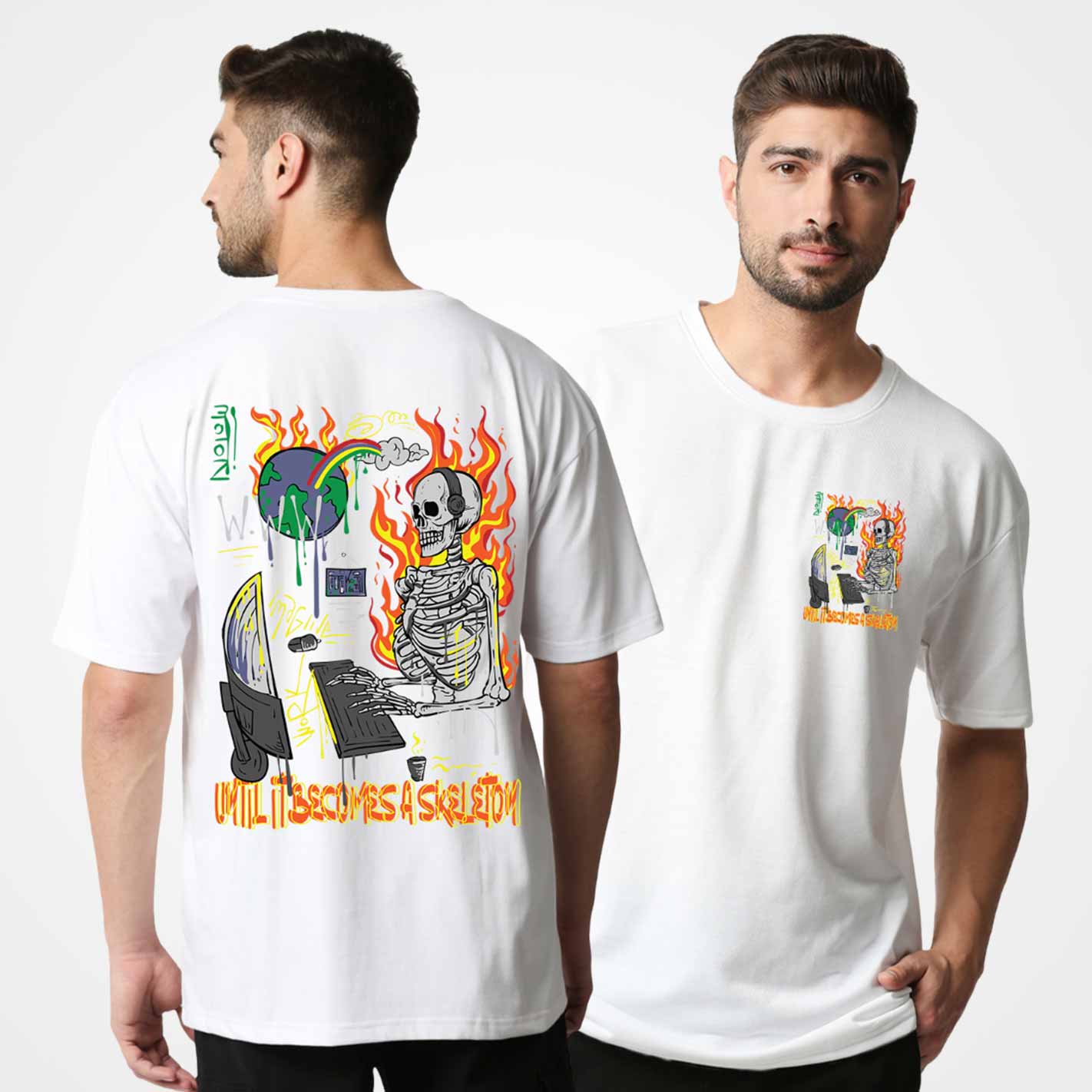 Until it Becomes Skeleton Oversized T-Shirt - Image 2