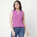 V Placket SL Polo - Lavender