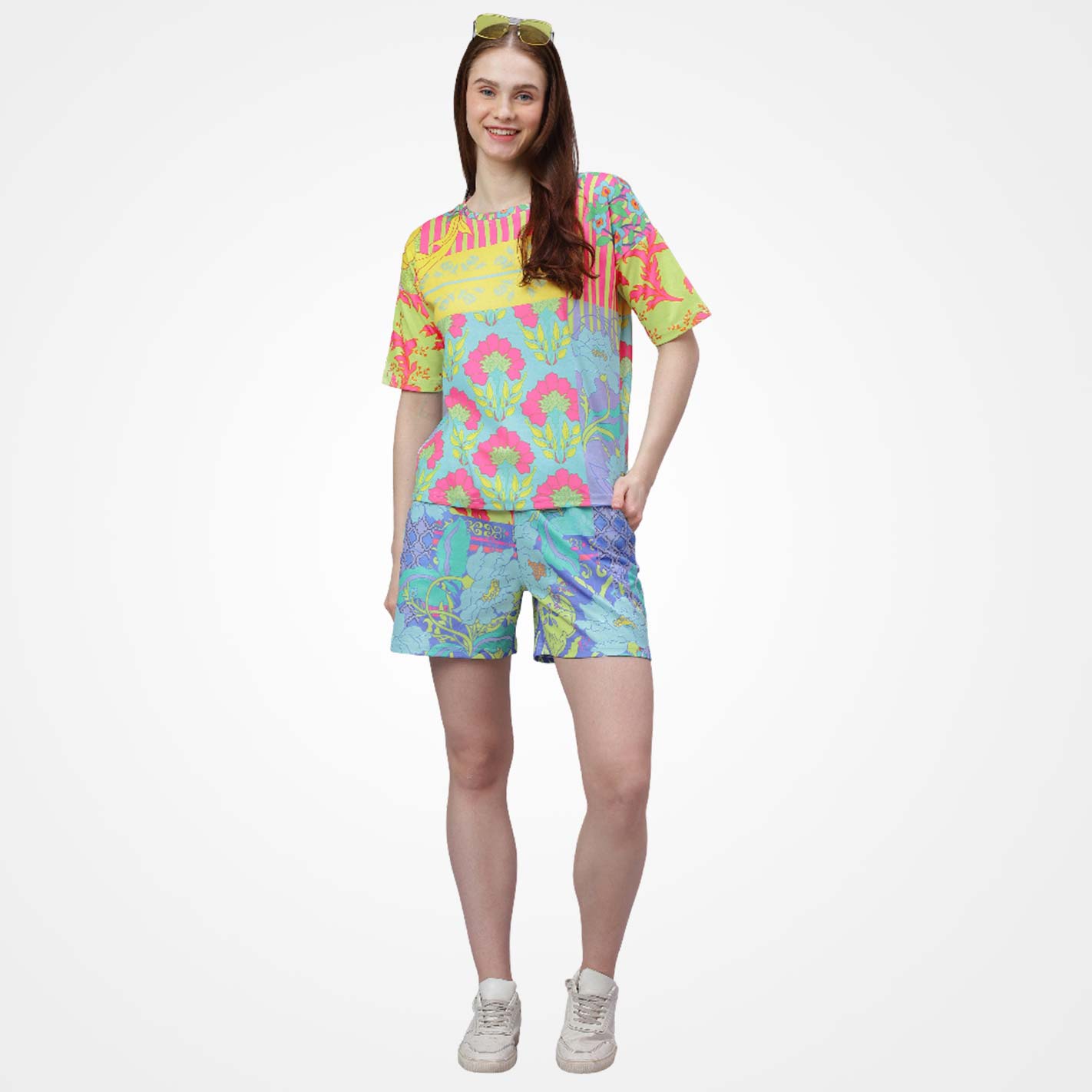 Vermillion Abstract Flower Women Co-Ord Set - Image 2