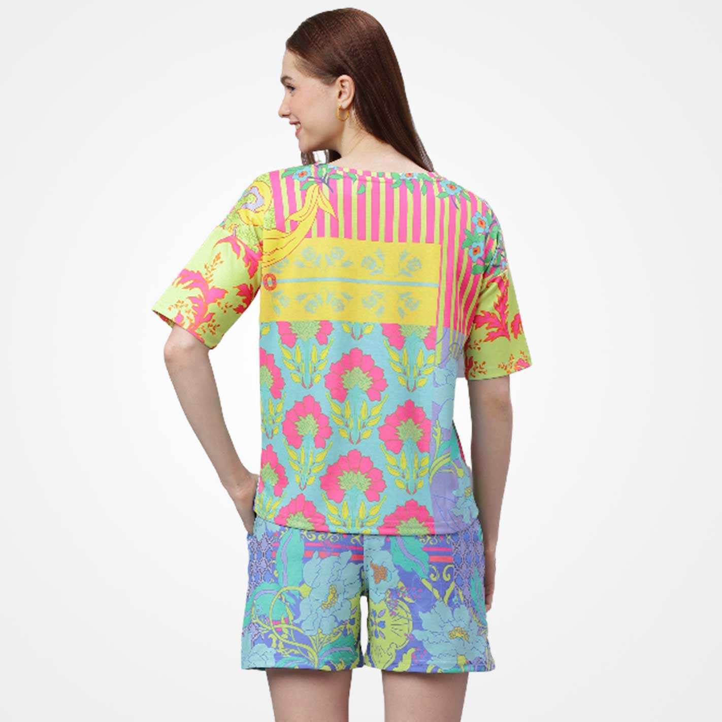 Vermillion Abstract Flower Women Co-Ord Set - Image 4