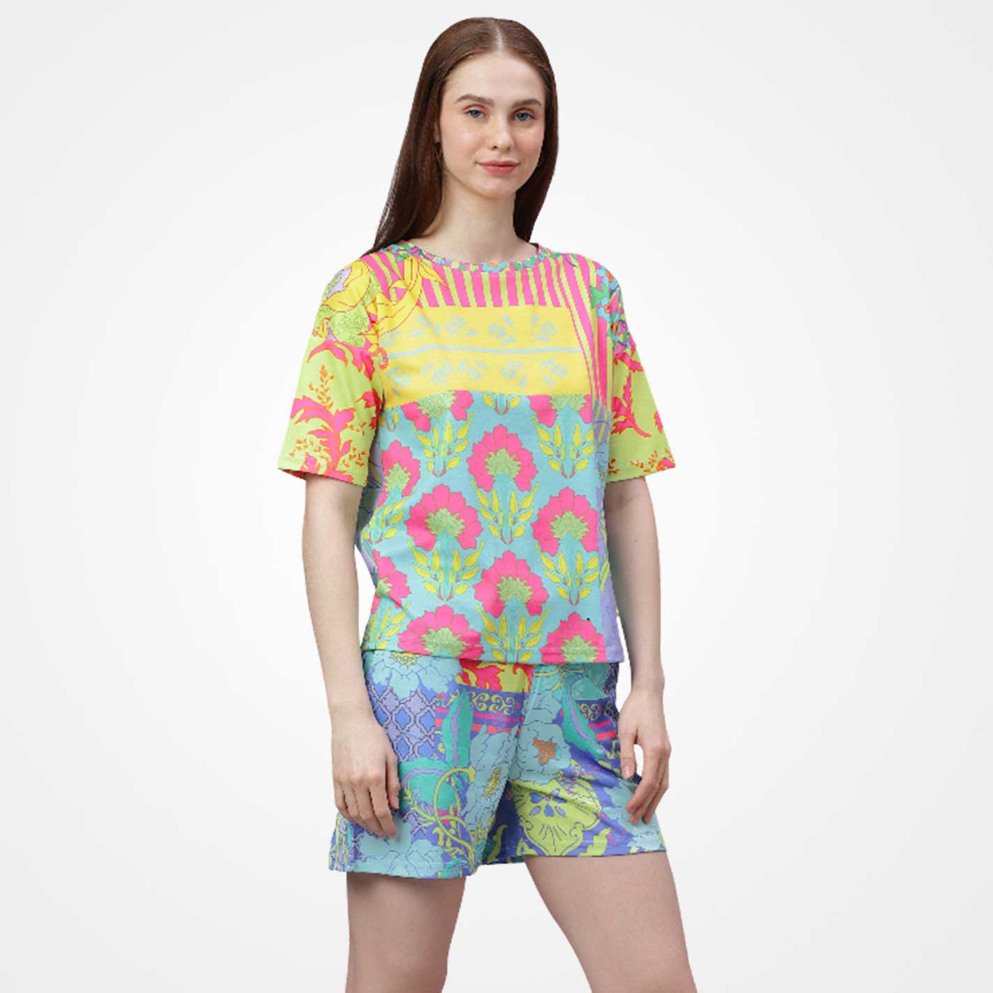 Vermillion Abstract Flower Women Co-Ord Set - Image 5