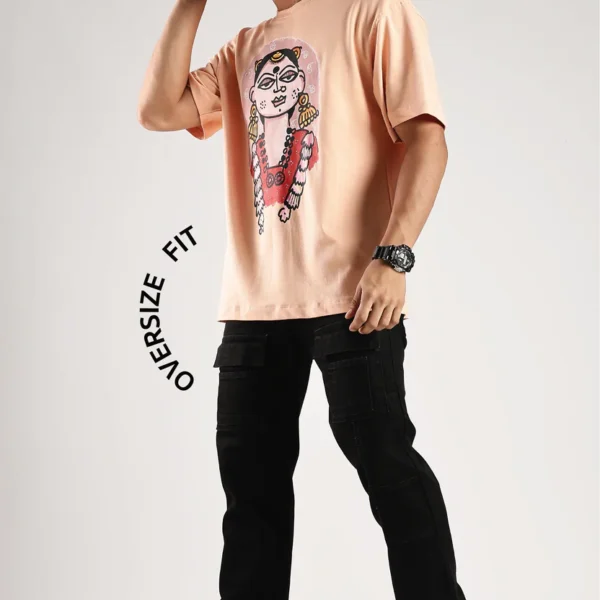 Devi Roop Oversized T-Shirt – Mridul Peach