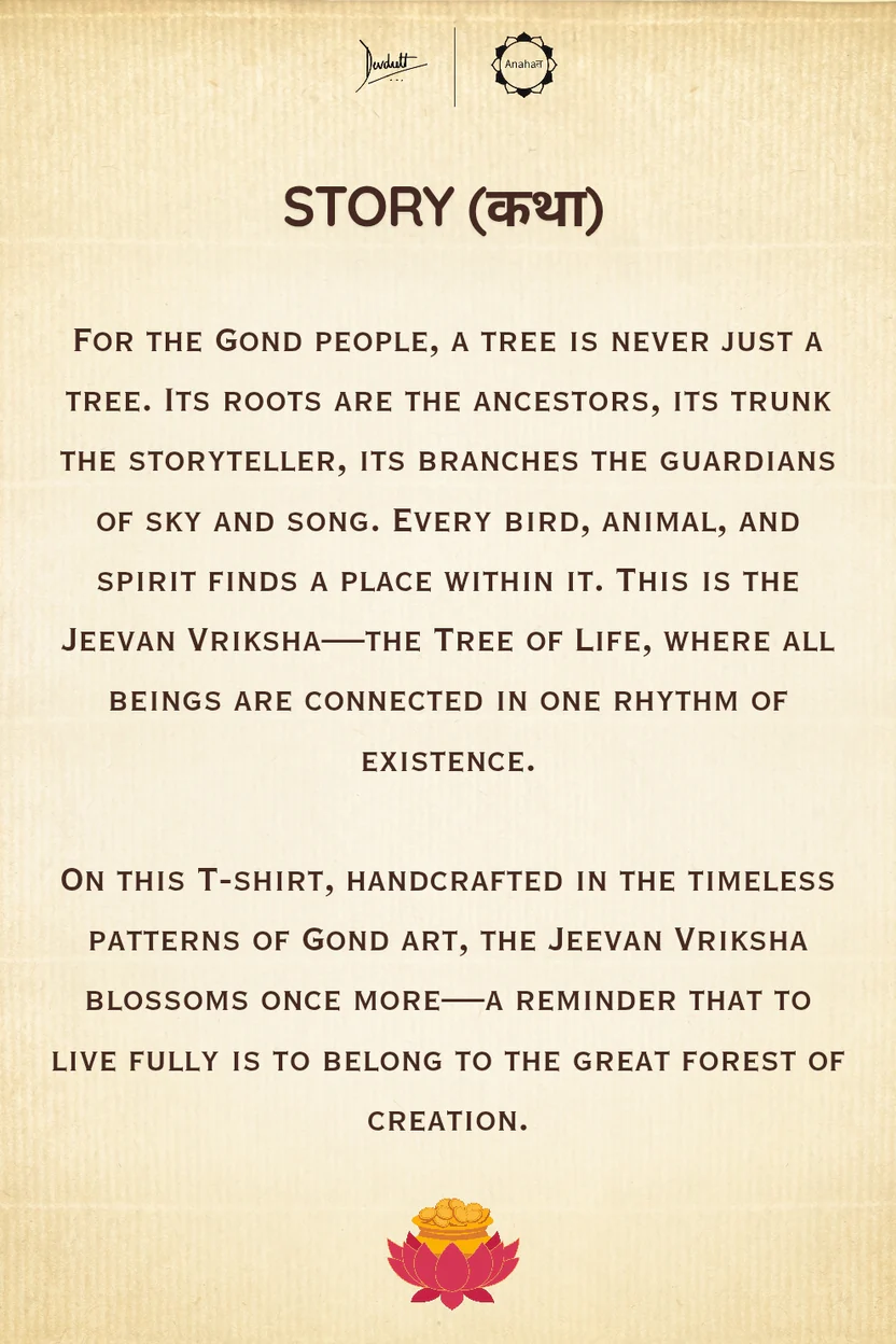 Vriksha Leela Oversized T-Shirt – Kaal Black - Image 6