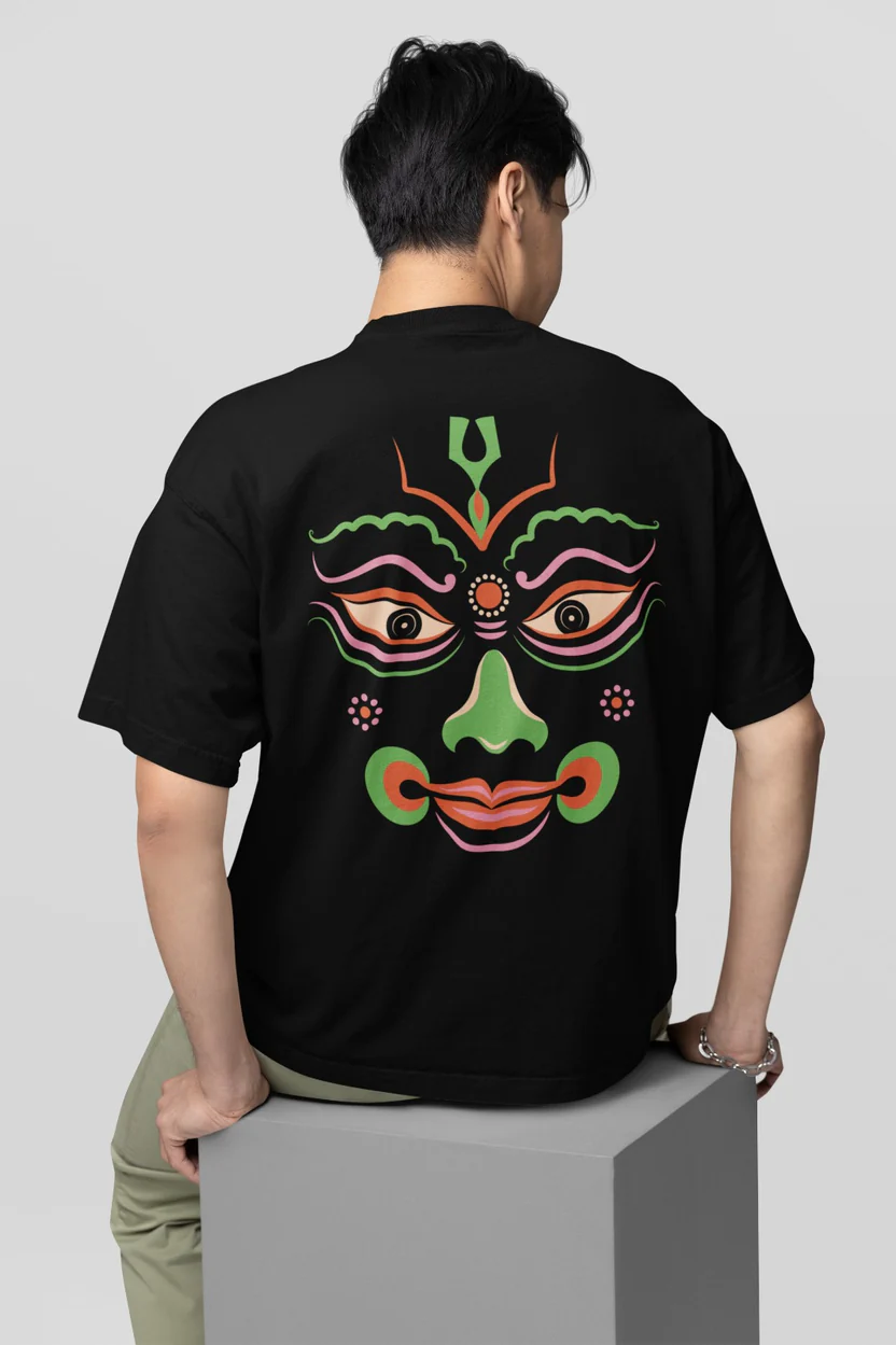 Kathakali Veer Oversized T-Shirt – Kaal Black