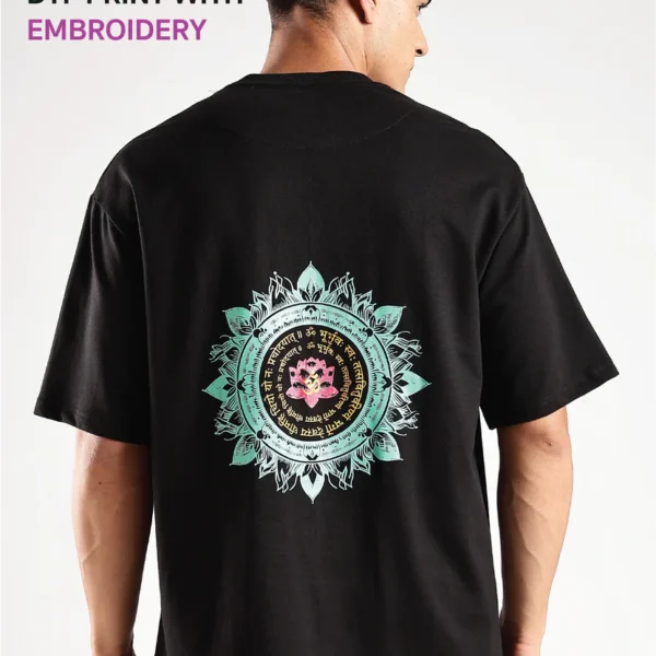 Padma Mantra Oversized T-Shirt – Shakti Black
