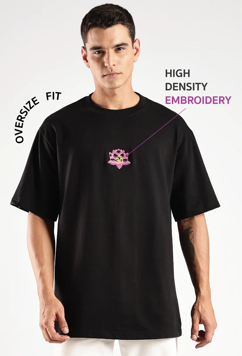 Padma Mantra Oversized T-Shirt – Shakti Black - Image 6