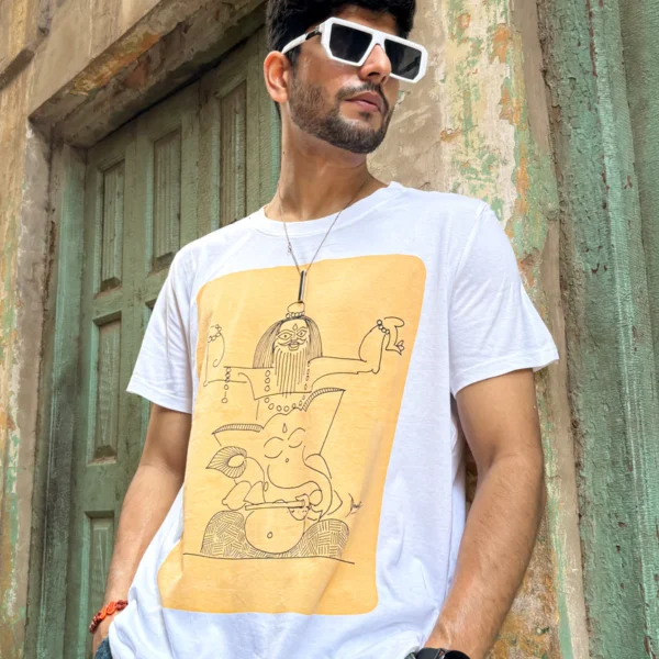 Nritya Ganesh Classic T-Shirt – Shubh White