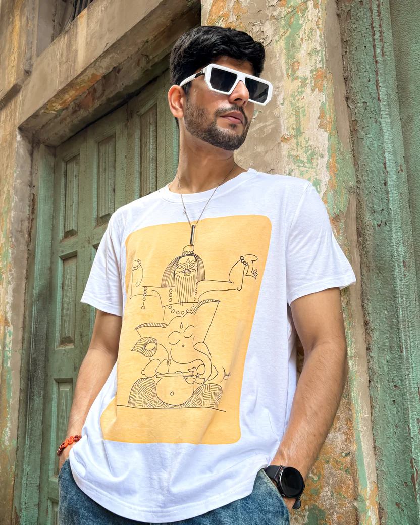 Nritya Ganesh Classic T-Shirt – Shubh White