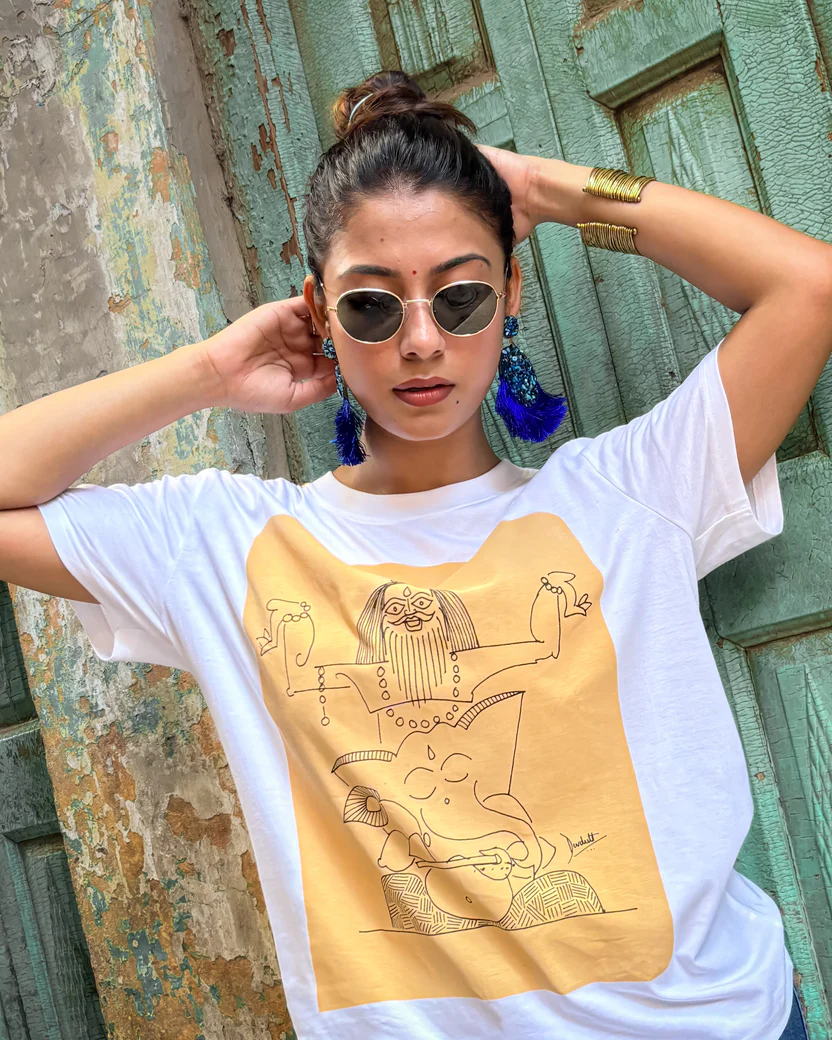 Nritya Ganesh Classic T-Shirt – Shubh White - Image 6