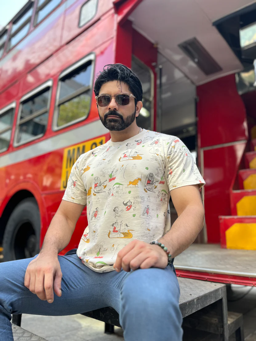 Mythology Print Casual T-Shirt - Image 5