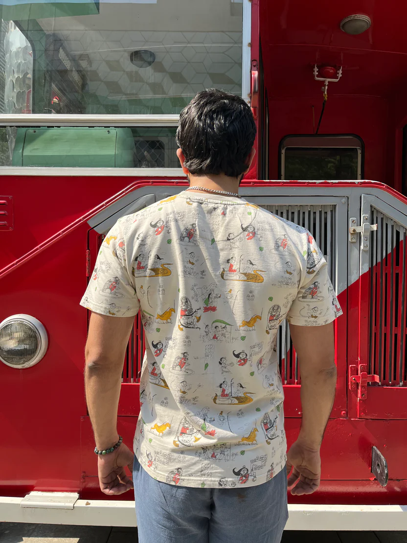 Mythology Print Casual T-Shirt - Image 3