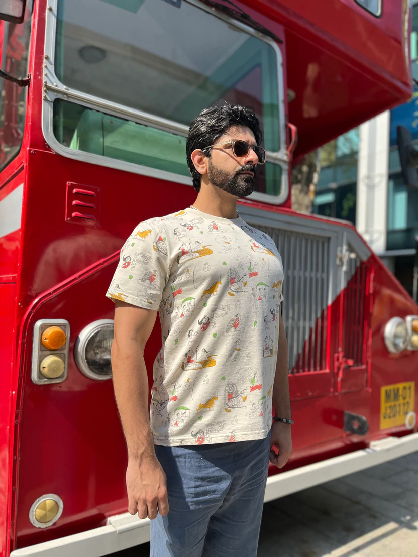 Mythology Print Casual T-Shirt - Image 2